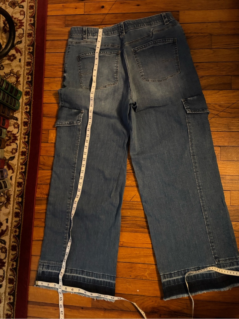Democracy Mid Blue Cargo Wide-Leg Jeans - Picture 4 of 5